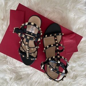 Valentino calfskin ankle sandals